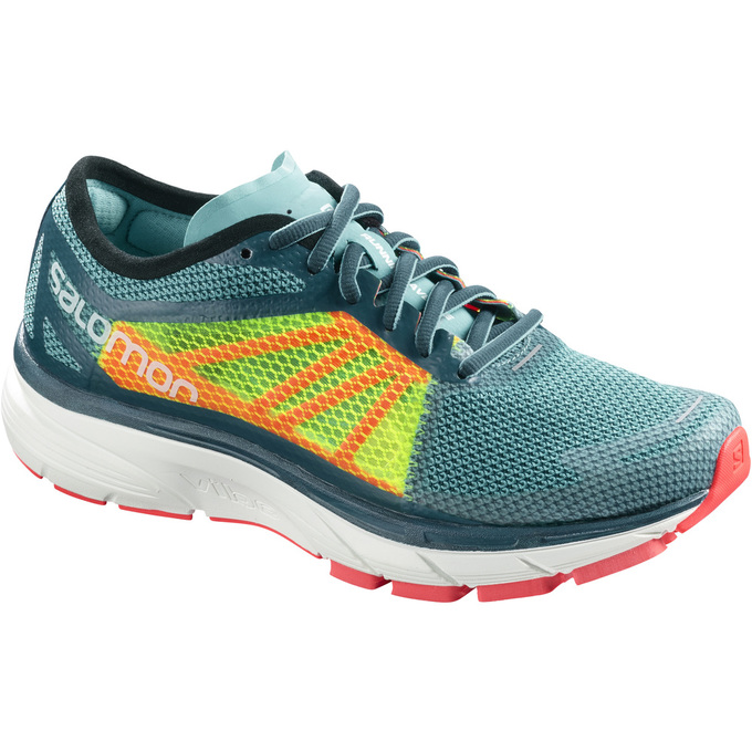 SALOMON SONIC RA W Philippines - Women's Running Shoes - Light Blue/Yellow | 423715-GEO